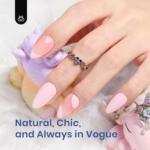 Beetles Gel Nail Kit Almond-500Pcs Gel Nails Tip Easy Extension Set Short Almond Shape 9 In 1 Nail Glue Extension Set Uv Led Lamp Acrylic False Tips Kit DIY Nails Art Gifts for Women thumbnail 7