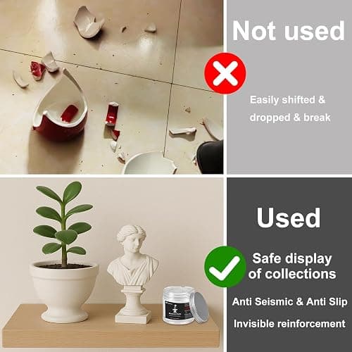 1DFAUL 12 oz Exhibits Fix Gel for Museum, Removable Museum Paste Putty Wax | Clear, Reusable & No Residue, Fixed Collection Artifacts and Decorations to Prevent Vibration, Falling thumbnail 3