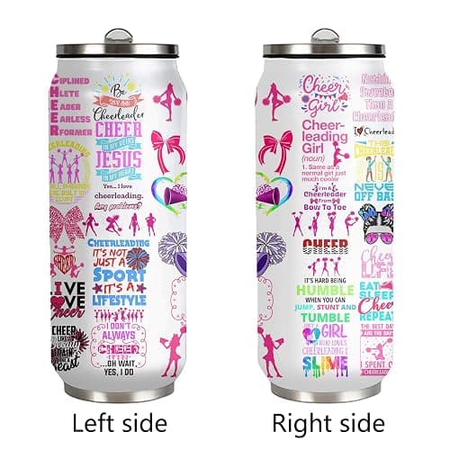 YOPIGOT Cheerleader Tumbler Cup,Cheer Gifts For Girls Women,Cheerleading Mug,Cheerleading Gift for Girls Teen Birthday Christmas Gifts for Cheer Coach Friend Besties Stainless Steel Tumblers 17oz thumbnail 4