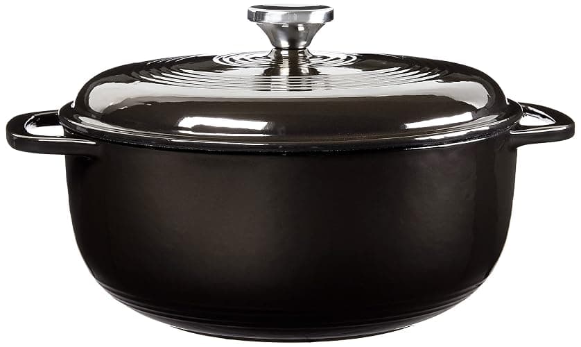Lodge Manufacturing Company EC6D18 Enameled Dutch Oven, 6 qt, Midnight Chrome thumbnail 4