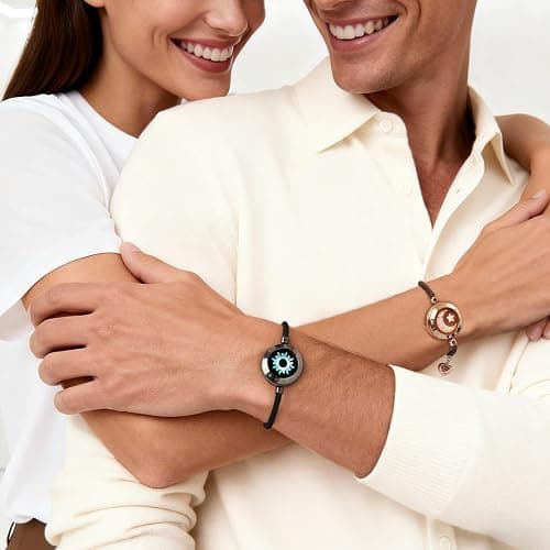 TOTWOO Bracelet Connecté pour romane et moi à distance, Duo Vibrant en Acier Inoxydable Réglable avec Connexion Bluetooth en Tête-à-Tête, Bracelet Amour, Famille, Mère Fille, Ado, Fille thumbnail 5