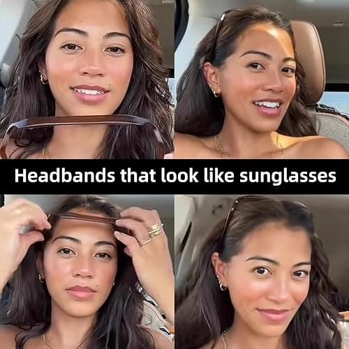 saichania 3-Pack Square Invisible Hairband for Women & Men, Mixed Color, Medium Thick Plastic Headbands for Curly Hair Fixing, 3 Count (Pack of 3) thumbnail 4