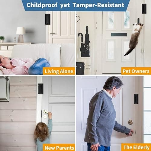 Home Security Door Reinforcement Lock Safety Latch Extra Front Doors Security Devices, Anti Door Kick in Safety Protector for Door Inside, Child Proof Aluminum Locks Black 1Pack thumbnail 7