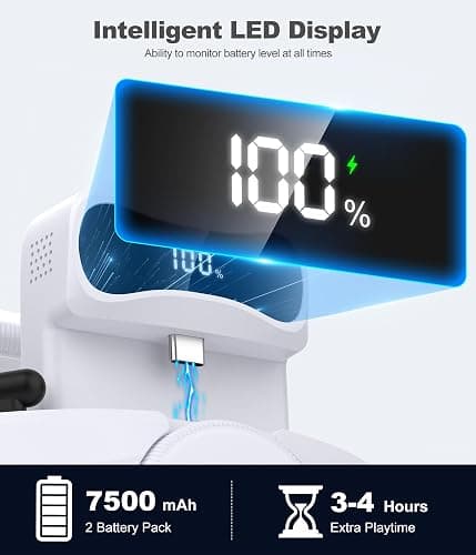 Kawaye Hot-Swappble Batery Head Strap for Meta Quest 3S/3/2,Elite Strap with 15000mAh (7500mAh x 2) Hot-Swappble Batery Pack Extend 6-8H Playtime, VR Headset Strap Enhanced Support&Comfort thumbnail 5