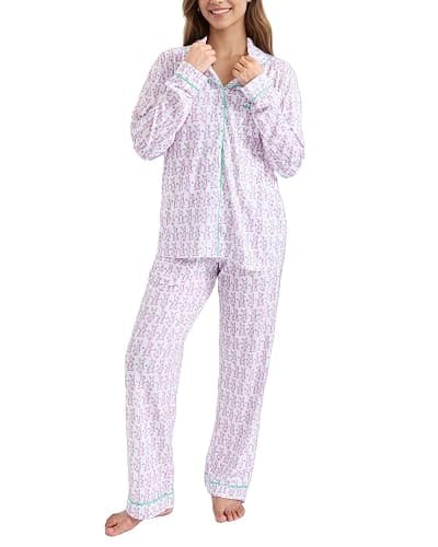 HMPEAIIY Women Y2k Monkey Pajamas Set Button Down Sleepwear Loungewear Pjs for Jammies Party Christmas Thanksgiving Gift thumbnail 4