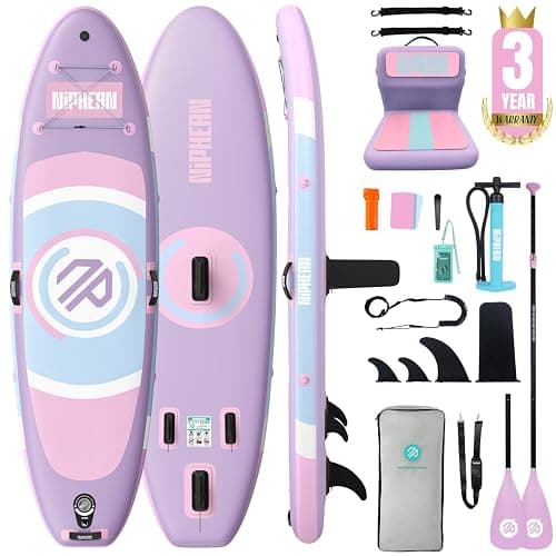 Niphean 10' Inflatable Paddle Board, Ultra-Light SUP for Beginners | Versatile Yoga Paddle Board with Durable SUP Accessories, 400lbs Capacity, Stand Up Paddle Boards for Adults & Youth - Image 1