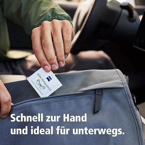 ZEISS Brillen-Reinigungstücher mit Alkohol 30 Stück zur schonenden & gründlichen Reinigung Ihrer Brillengläser - jedes Tuch einzeln verpackt - ideal für unterwegs oder auf Reisen thumbnail 4