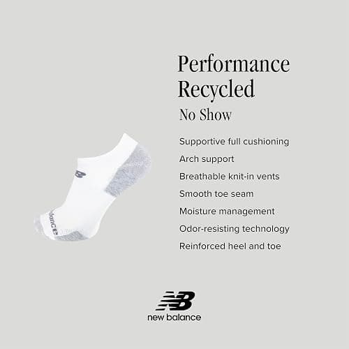 New Balance Unisex Adult Performance Recycled No Show Socks (6-Pack) thumbnail 5