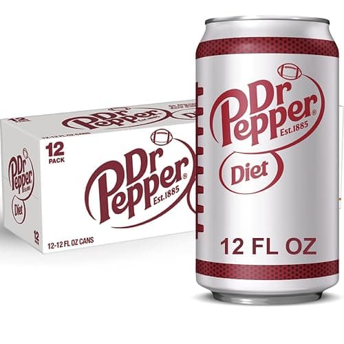 Diet Dr Pepper Soda, 12 fl oz cans, pack of 12 - Image 1