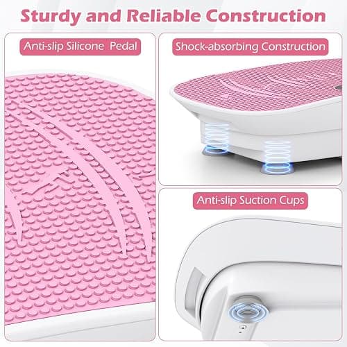 Goplus Vibration Plate Exercise Machine, Vibrating Platform for Lymphatic Drainage, Weight Loss, Home Fitness Workout Stand Full-Body Shaker Power with 10 Speed, Remote for Women Men thumbnail 5