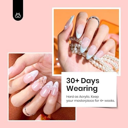 Beetles Builder Gel for Nails-10 in 1 30g *3 Colors Builder Gel Nail Kit Nail Extension Clear Nude Pink Hard Gel Sculpted Gel with Base Top Coat Nail Forms Nail Pen Nail Art Manicurist Gift for Women - 0-0-Builder Sculpture Gel Kit thumbnail 6