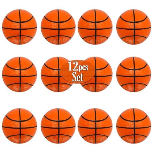 Mini Basketball Stress Balls 12 Pcs Pack | 2.5” Inch Mini Basketballs for Kids | Small Basketball Party Decoration | Party Favors, Small Soft Foam Basketballs | Basketball Party Goodie Toy By Anapoliz thumbnail 6