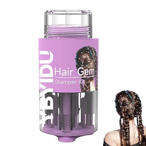 Hair Gems Tool for Girls, Hair Jewels Kit with 270 Stick On Hair Gems, Reusable and Easy to Apply & Remove Hair Styling Tool, Christmas, Birthday Party Gifts Toys for Girls - Image 1