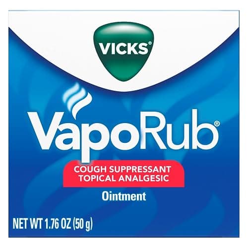Vicks VapoRub, Original, Cough Suppressant, Topical Chest Rub & Analgesic Ointment, Medicated Vicks Vapors, Relief from Cough Due to Cold, Aches & Pains, 1.76oz thumbnail 9