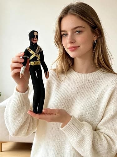 Michaell Plush Pillow Plush Doll Cartoon Soft Doll Figures Toys | Miachelll Action Figure Rock King Classic Album Dolls Action Figure ToCharacter Soft Toy for Adults Birthdays Gift thumbnail 2