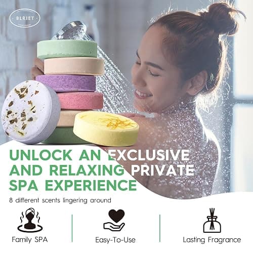 Shower Steamers Aromatherapy Spa Gifts for Women 8 Pack, Shower Bombs Birthday Gifts for Mom with Lavender Natural Essential Oils, Self Care Gifts for Women & Lover thumbnail 2