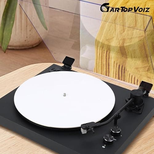 White Acrylic Turntable Slipmat for Vinyl Player, 12" Platter Mat Reduces Noise Anti-Static Turntable Accessory for Vinyl Record Players thumbnail 6