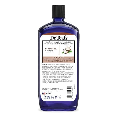 Dr Teal's Foaming Bath with Pure Epsom Salt, Nourish & Protect with Coconut Oil, 34 fl oz (Pack of 4) thumbnail 9