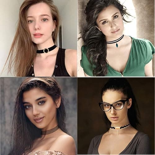 K&Q 52 PCS Choker Necklace, Classic Gothic Black Cute Lace Velvet Collar Choker Necklace Set thumbnail 7