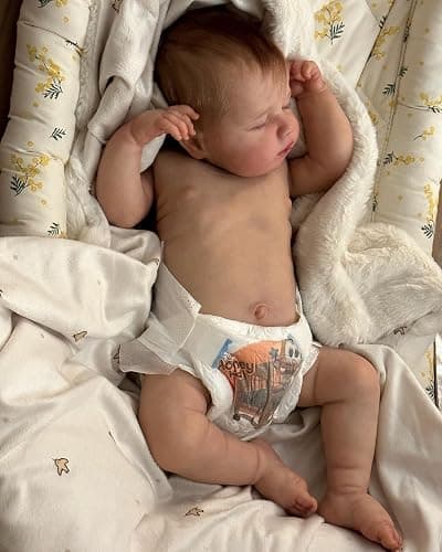 RXDOLL Sleeping Reborn Baby Dolls Silicone Vinyl Full Body Boy 20 inch Realistic Newborn Baby Dolls That Look Real Anatomically Correct Baby Doll Washable for Age 3+ thumbnail 2