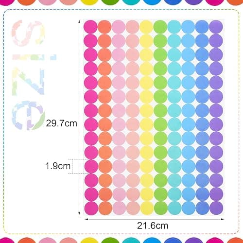 Tallew 2800 Pieces 3/4 Inch 10 Color Diameter Color Coding Labels Polychrome Stickers Assorted Removable Stickers for Classrooms Offices Labeling Marking(Macaron Color) - Macaron Color thumbnail 3
