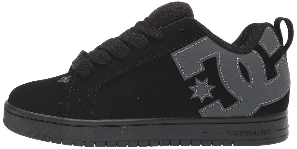 DC Men's Court Graffik Casual Low Top Skate Shoe Sneaker, Black/Grey/Black, 10.5 thumbnail 8