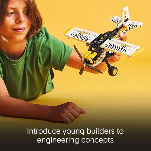 LEGO Technic Bush Plane Toy - Buildable Airplane Toy for Kids, Boys and Girls, Ages 8+ - Model Airplane Gift with Spinning Propeller, 4-Cylinder Piston Engine, and More - 42198 thumbnail 5