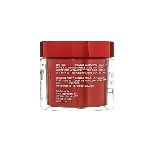 KISS COLORS & CARE Maximum Hold Edge Fixer, Non-Greasy Gel Formula Infused With Biotin B7, 24 Hour Hold, ‘Strawberry Acai’ Scented, 3.38 Fl. Oz. (100 ml) thumbnail 4