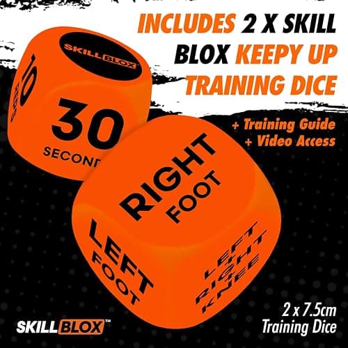 SKILL BLOX Football Keepy Up Training Dice (2 pcs) | Football Gifts for Boys & Girls 9-12 | Training Equipment, Teenage Boy Gifts for 8 9 10 11 12 Year Old | (KEEPY UP DICE) thumbnail 3
