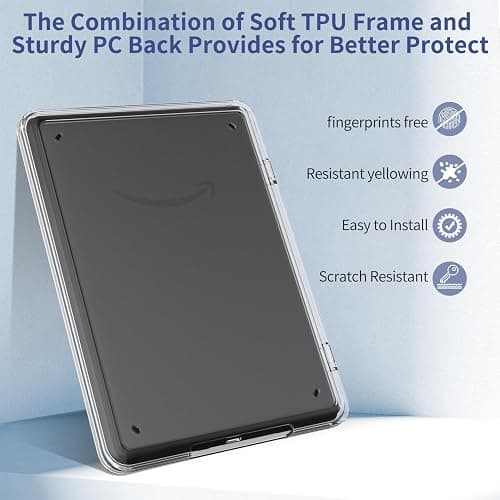 Sonlaryin Clear Hülle für 7″ Kindle Colorsoft Signature Edition 1. Gen & Kindle Paperwhite Kids & Signature Edition (12. Gen, 2024), Ultra Slim Anti-Gelb-Hülle, Nicht für Kobo Remarkable - Clear thumbnail 7