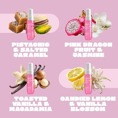 Cake Beauty Hair and Body Mist Travel Gift Set, The Finishing Touch- Fine Fragrance Mist – Infused with Aloe and Argan Oil –4 x 30mL/ 1 oz. thumbnail 3