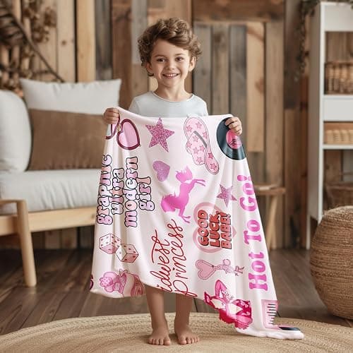 50"x 40" Pink Music Pony's Singer Throw Blanket, Chappell Gifts for Girls Fans Women, Soft Blankets All Seasons, Plush Cozy Lightweight Flannel Quilts for Bedroom Sofa Couch Living Room thumbnail 8