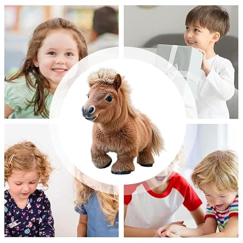 My Realistic Robot Ponys, Interactive Simulation Horse Robot Toy, Walking Toy Electric Interactive Smart Simulation Horse, Cuddly Kids Robots Pet, Soft Robotic Pet for Boys Girls, Birthday thumbnail 9