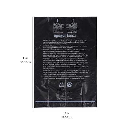 Amazon Basics Dog Poop Leak Proof Bags with Dispenser and Leash Clip, Unscented, 13" x 9" Large Size, 300 Count thumbnail 3