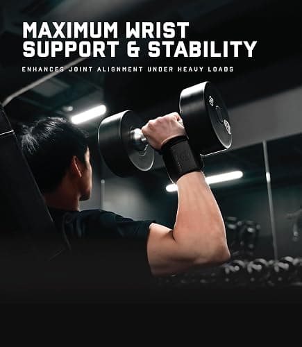 Gymreapers Weightlifting Wrist Wraps (IPF Approved) 18" Professional Quality Wrist Support with Heavy Duty Thumb Loop - Best Wrap for Powerlifting Competition, Strength Training, Bodybuilding thumbnail 2
