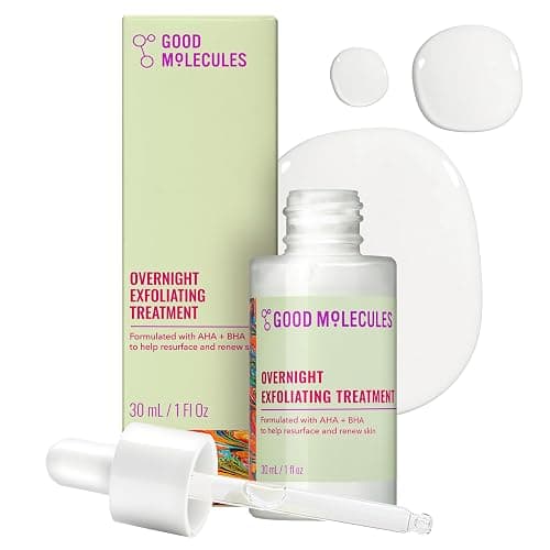 Good Molecules Overnight Exfoliating Treatment - Face Exfoliator with AHA & BHA Lightweight Formula - Pore Minimizer, Facial Skin Care with Glycolic & Salicylic Acid - Image 1