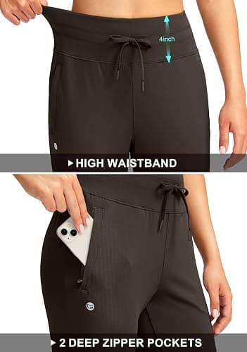 G Gradual Women's Joggers Pants with Zipper Pockets High Waisted Sweatpants Athletic Tapered Pants for Women Lounge Workout thumbnail 3