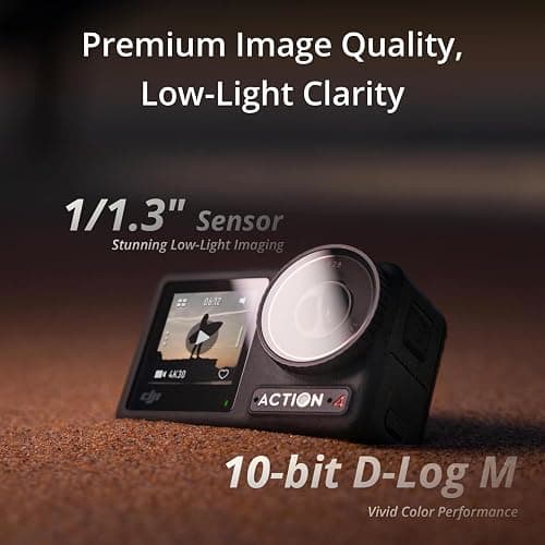 DJI Osmo Action 4 Essential Combo, Action Camera 4K/120fps with a 1/1.3-Inch Sensor, Stunning Low-Light Imaging Underwater Camera, 10-bit & D-Log M Color Performance Vlogging Camera, 1770mAh Battery thumbnail 2