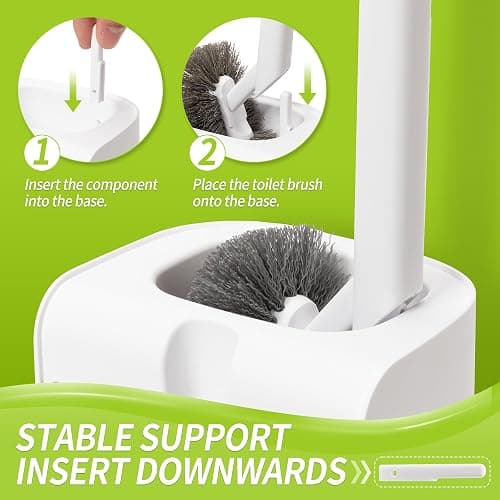 IVYROLL Toilet Brush and Plunger Set Hidden, S-Shaped Toilet Brush Plunger Combo, Perfect for Homes, Apartments & Bathrooms thumbnail 5