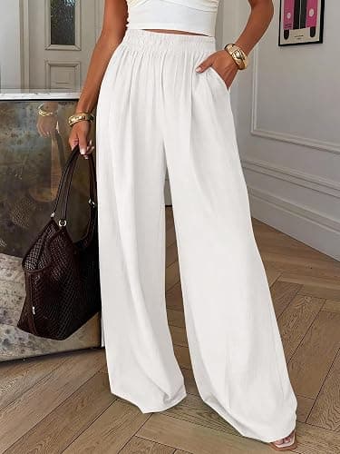 BTFBM Wide Leg Pants Woman Spring 2026 Pockets Loose Flowy Trousers Lounge Palazzo Pant Beach Vacation Clothes thumbnail 2
