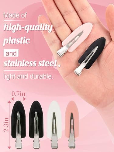 8Pcs No Bend No Crease Hair Clips- Styling Duck Bill Clips Alligator Hair Barrettes for Styling Sectioning, Small Gifts for Women Girls Salon Hairstyle Hairdressing Bangs Waves Makeup thumbnail 6