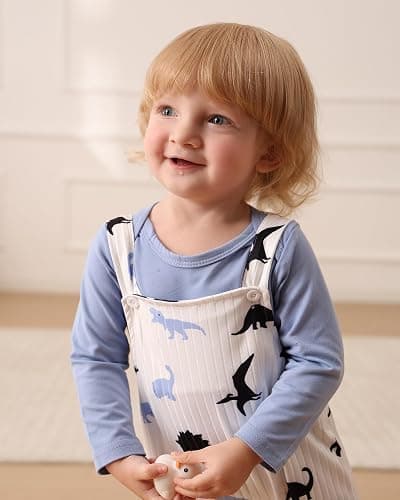 NZRVAWS Newborn Baby Boy Clothes Romper Animal Jumpsuit Overalls Cute Infant Boy Outfit Fall Winter Pant Set 0-18 Months thumbnail 5