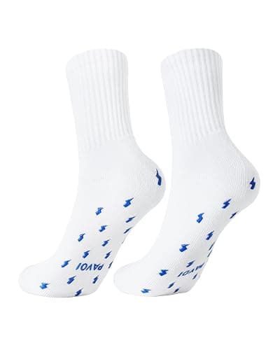 PAVOI ACTIVE Pilates Socks with Grips for Women - One Size Non Slip Quarter-Crew Grip Socks for Yoga, Barre - Bamboo Blend - Image 1