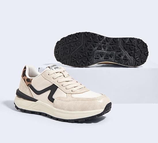 LUCKY STEP Women's Retro Fashion Casual Sneakers Platform Classic Trendy Trainning Anti-Slip Tennis Travel Walking Shoes thumbnail 8