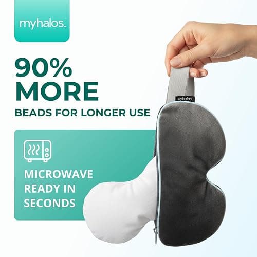 MyHalos® Heated Eye Mask for Dry Eyes - Steam Warm Compress for Eyes - Remove Styes, Chalazion Therapy Warming and Heating Pad Hot Compress - Moist Heat Mask for Blepharitis & MGD - FSA|HSA Eligible thumbnail 4