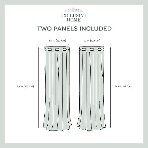 TOWN & COUNTRY LUXE Talia Double Layer Indoor Curtains, Sheer and Room Darkening Blackout, Grommet Top, Energy Efficient, 2-Pack Set, 52"x84", Rose Blush thumbnail 2