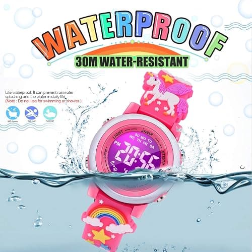 VAPCUFF 3D Cartoon Waterproof Watches for Girls with Alarm - Best Toys Gifts for Girls Age 3-12 thumbnail 4