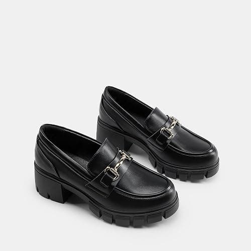 DREAM PAIRS Loafers for Women Platform Chunky Loafers Slip On Casual Shoes thumbnail 9