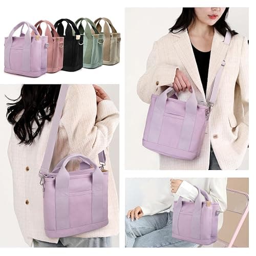 IwIeIaIrI Small Tote Bag with Zipper,Mini Tote Bag for Women,Crossbody Bag Shoulder Bag Friends Birthday Gifts thumbnail 7