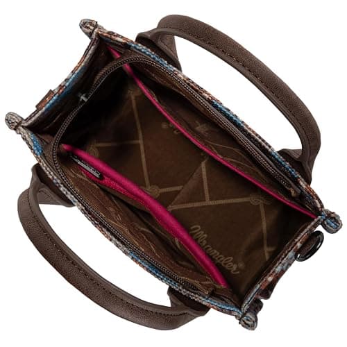 Montana West x Wrangler Mini Tote Bag for Women Small Western Crossbody Purse Aztec Top Handle Handbags thumbnail 6